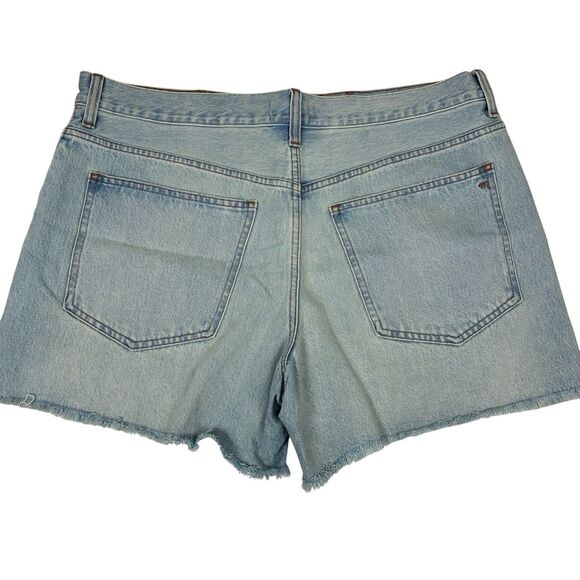 MADEWELL Denim Shorts Women 32 Relaxed Mid-Length Step-Hem Cut-Off NO714 NWT - Picture 6 of 6